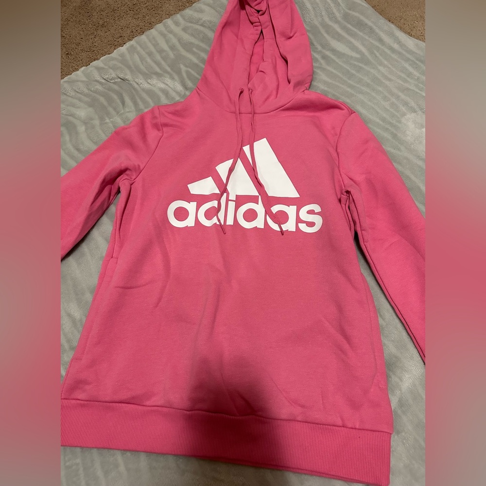 Pink adidas hoodie , super warm and fitting